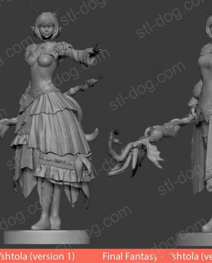 最终幻想纷争:FF14魔女Y’SHTOLA RHUL  3D打印图纸